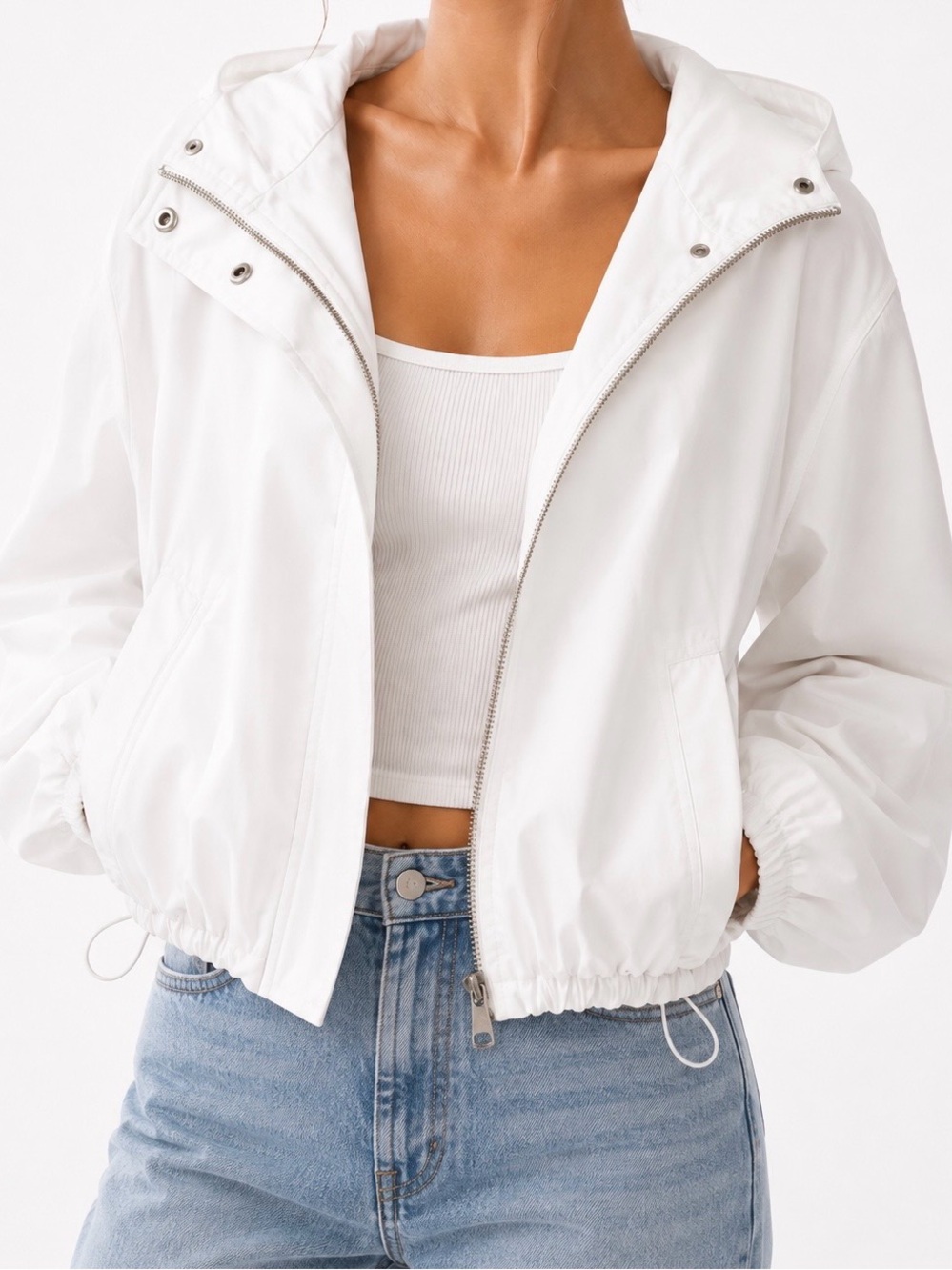 GU White Hooded Jacket - Picture 2 of 8